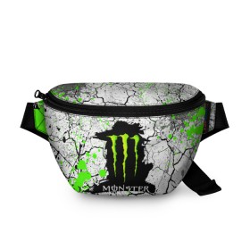 Поясная сумка 3D с принтом MONSTER ENERGY (Z) , 100% полиэстер | плотная ткань, ремень с регулируемой длиной, внутри несколько карманов для мелочей, основное отделение и карман с обратной стороны сумки застегиваются на молнию | black monster | bmx | claw | cybersport | energy | monster | monster energy | moto | motocross | race | sport | киберспорт | когти | монстер энерджи | монстр | мото | мотокросс | ралли | скейтбординг | спорт | то | энергия