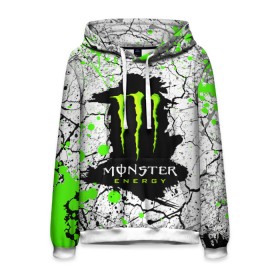 Мужская толстовка 3D с принтом MONSTER ENERGY (Z) , 100% полиэстер | двухслойный капюшон со шнурком для регулировки, мягкие манжеты на рукавах и по низу толстовки, спереди карман-кенгуру с мягким внутренним слоем. | Тематика изображения на принте: black monster | bmx | claw | cybersport | energy | monster | monster energy | moto | motocross | race | sport | киберспорт | когти | монстер энерджи | монстр | мото | мотокросс | ралли | скейтбординг | спорт | то | энергия