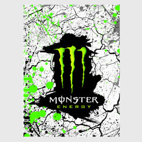 Тетрадь с принтом MONSTER ENERGY (Z) , 100% бумага | 48 листов, плотность листов — 60 г/м2, плотность картонной обложки — 250 г/м2. Листы скреплены сбоку удобной пружинной спиралью. Уголки страниц и обложки скругленные. Цвет линий — светло-серый
 | black monster | bmx | claw | cybersport | energy | monster | monster energy | moto | motocross | race | sport | киберспорт | когти | монстер энерджи | монстр | мото | мотокросс | ралли | скейтбординг | спорт | то | энергия