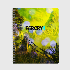 Тетрадь с принтом FARCRY4 , 100% бумага | 48 листов, плотность листов — 60 г/м2, плотность картонной обложки — 250 г/м2. Листы скреплены сбоку удобной пружинной спиралью. Уголки страниц и обложки скругленные. Цвет линий — светло-серый
 | Тематика изображения на принте: far cry | farcry | game | ubisof | выживание | джунгли | игры | остров | фар край