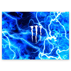 Поздравительная открытка с принтом MONSTER ENERGY , 100% бумага | плотность бумаги 280 г/м2, матовая, на обратной стороне линовка и место для марки
 | energy | honda | mercedes | monster energy | porsche | racing | sport | toyota | автомобил | автомобильные | марка | машины | митсубиси | монстр | монстр энерджи | порше | спорт | тесла | тойота | хонда