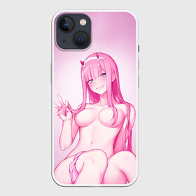 Чехол для iPhone 13 с принтом ноль два голенькая ,  |  | 02 | anime | darling in the franxx | hiro | manga | zero two | аниме | ахегао | любимый во франксе | манга | милый во франксе | ноль два | хиро