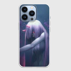 Чехол для iPhone 13 Pro с принтом ноль два голова вниз ,  |  | 02 | anime | darling in the franxx | hiro | manga | zero two | аниме | любимый во франксе | манга | милый во франксе | ноль два | хиро