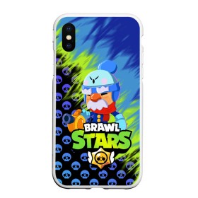 Чехол для iPhone XS Max матовый с принтом BRAWL STARS GALE. , Силикон | Область печати: задняя сторона чехла, без боковых панелей | 8 bit | brawl stars | crow | gale | leon | leon shark | max | mecha | mecha crow | mr.p | sally leon | shark | tara | virus 8 bit | werewolf leon | акула | берли | бравл старс | ворон | макс | оборотень