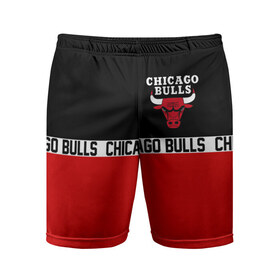 Мужские шорты спортивные с принтом CHICAGO BULLS ,  |  | Тематика изображения на принте: 23 | bulls | chicago bulls | jordan | logo | michael jordan | nba | paris saint germain | psg | red | sport | быки | джордан | лого | майкл джордан | псж | спорт | чикаго буллс