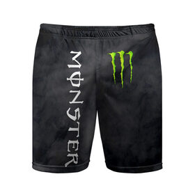 Мужские шорты спортивные с принтом MONSTER ENERGY ,  |  | black monster | bmx | claw | cybersport | energy | monster | monster energy | moto | motocross | race | sport | киберспорт | когти | монстер энерджи | монстр | мото | мотокросс | ралли | скейтбординг | спорт | энергия