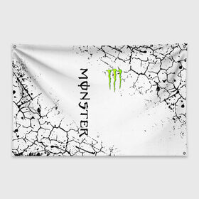 Флаг-баннер с принтом MONSTER ENERGY , 100% полиэстер | размер 67 х 109 см, плотность ткани — 95 г/м2; по краям флага есть четыре люверса для крепления | black monster | bmx | claw | cybersport | energy | monster | monster energy | moto | motocross | race | sport | киберспорт | когти | монстер энерджи | монстр | мото | мотокросс | ралли | скейтбординг | спорт | энергия