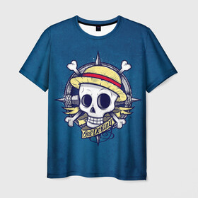 Мужская футболка 3D с принтом Straw hat pirates , 100% полиэфир | прямой крой, круглый вырез горловины, длина до линии бедер | monkey d. luffy | nami | one piece | аниме | большой куш | луффи | манки де луффи | нами | пиратская | пираты | тони | череп | чоппер | шляпа