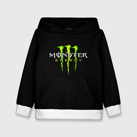 Детская толстовка 3D с принтом MONSTER ENERGY , 100% полиэстер | двухслойный капюшон со шнурком для регулировки, мягкие манжеты на рукавах и по низу толстовки, спереди карман-кенгуру с мягким внутренним слоем | Тематика изображения на принте: black monster | bmx | claw | cybersport | energy | monster | monster energy | moto | motocross | race | sport | киберспорт | когти | монстер энерджи | монстр | мото | мотокросс | ралли | скейтбординг | спорт | энергия