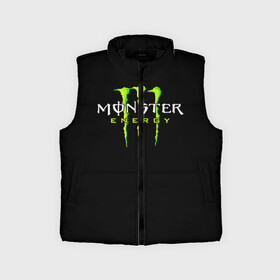 Детский жилет утепленный 3D с принтом MONSTER ENERGY ,  |  | black monster | bmx | claw | cybersport | energy | monster | monster energy | moto | motocross | race | sport | киберспорт | когти | монстер энерджи | монстр | мото | мотокросс | ралли | скейтбординг | спорт | энергия