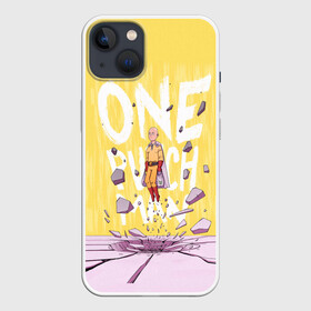 Чехол для iPhone 13 с принтом Взлет Сайтамы ,  |  | one punch man | saitama | ванпанчмен | герои | люди | персонажи | сайтама