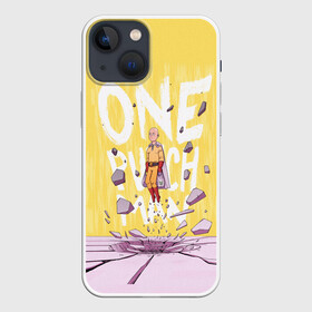 Чехол для iPhone 13 mini с принтом Взлет Сайтамы ,  |  | one punch man | saitama | ванпанчмен | герои | люди | персонажи | сайтама