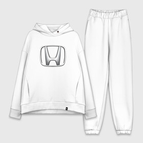 Женский костюм хлопок Oversize с принтом HONDA ,  |  | acura | auto | cr z | honda | honda power | japan | japanese | nsx | sport | авто | автомобиль | автомобильные | акура | бренд | марка | машины | спорт | хонда | япония