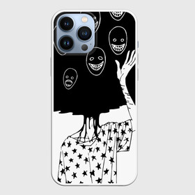 Чехол для iPhone 13 Pro Max с принтом Многоликий | Multi face (Z) ,  |  | head | human | monster | взрыв башки | голова | головы | звезды | кукловод | лицемер | марионетка | маска | маски | многоликий | многоликость | монстр | хоррор | чб | человечек | чудовище