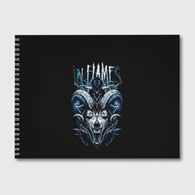 Альбом для рисования с принтом IN FLAMES , 100% бумага
 | матовая бумага, плотность 200 мг. | alternative | hardcore | in flames | punk | rock | usa | wolf | альтернатива | волк | панк | рок