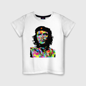 Детская футболка хлопок с принтом Che , 100% хлопок | круглый вырез горловины, полуприлегающий силуэт, длина до линии бедер | argentina | che guevara | color | cuba | paint | revolutionary | аргентина | краска | куба | революционер | цвет | че гевара