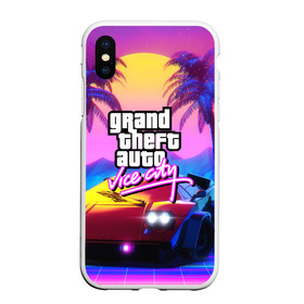 Чехол для iPhone XS Max матовый с принтом GTA 2020 , Силикон | Область печати: задняя сторона чехла, без боковых панелей | Тематика изображения на принте: grand theft auto 2 | grand theft auto 3 | grand theft auto v | grand theft auto: san andreas | grand theft auto: vice city | gta 1 | gta 2 | gta 3 | gta 4 | gta 5 | gta online | gta v | город | игры