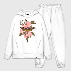 Мужской костюм хлопок OVERSIZE с принтом Love made me do it ,  |  | fashion | love | бабочка | букет | влюблена | заставила | кокон | любить | любовь | насекомое | о любви | пафос | пафосная | поступок | роза | розы | фраза | цветов | цветы | цитата