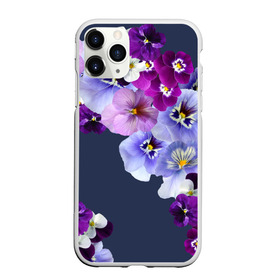 Чехол для iPhone 11 Pro матовый с принтом Анютки , Силикон |  | flowers | анютиныглазки | анютки | бабочки | букет | бутоны | глазки | девушке | женщинам | лепестки | летний | лето | листья | любимая | любовь | март | многоцветов | нежный | природа | растения | сад