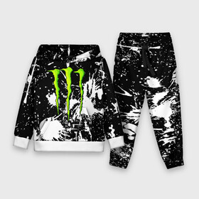 Детский костюм 3D (с толстовкой) с принтом MONSTER ENERGY ,  |  | black monster | bmx | claw | cybersport | energy | monster | monster energy | moto | motocross | race | sport | киберспорт | когти | монстер энерджи | монстр | мото | мотокросс | ралли | скейтбординг | спорт | энергия