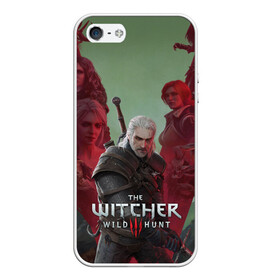 Чехол для iPhone 5/5S матовый с принтом The Witcher 5-летие , Силикон | Область печати: задняя сторона чехла, без боковых панелей | blood and wine | cd project red | games | geralt | hearts of stone | the witcher | wild hunt | ведьмак | геральт | дикая охота | игры | йеннифер | каменные сердца | кровь и вино | трисс | цири