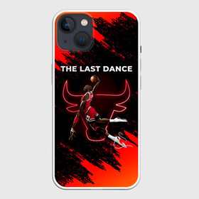 Чехол для iPhone 13 с принтом ПОСЛЕДНИЙ ТАНЕЦ ,  |  | 23 | bulls | chicago bulls | jordan | logo | michael jordan | nba | paris saint germain | psg | red | sport | the last dance | быки | джордан | лого | майкл джордан | последний танец | псж | спорт | чикаго буллс