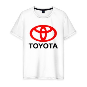 Мужская футболка хлопок с принтом TOYOTA , 100% хлопок | прямой крой, круглый вырез горловины, длина до линии бедер, слегка спущенное плечо. | auto | sport | toyota | авто | автомобиль | автомобильные | бренд | марка | машины | спорт | тойота