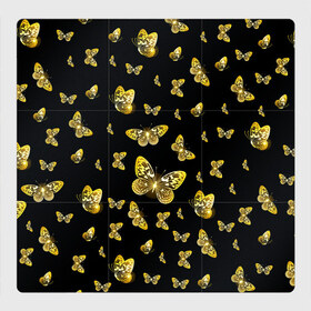 Магнитный плакат 3Х3 с принтом Golden Butterfly pattern , Полимерный материал с магнитным слоем | 9 деталей размером 9*9 см | Тематика изображения на принте: black | pattern | summer | wings | ангел | бабочка | бабочки | блестки | блестящий | девушке | желтые | животные | звери | золото | золотые | крылья | летать | летний | лето | мотылек | насекомое | ночные | паттерн