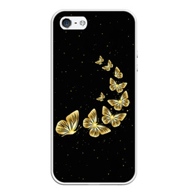 Чехол для iPhone 5/5S матовый с принтом Golden Butterfly in Space , Силикон | Область печати: задняя сторона чехла, без боковых панелей | black | summer | wings | ангел | бабочка | бабочки | блестки | блестящий | девушке | желтые | животные | звезды | звери | золото | золотые | космос | крылья | летать | летний | лето | мотылек | насекомое | ночные