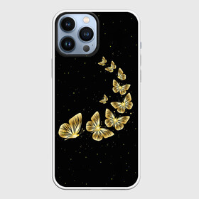 Чехол для iPhone 13 Pro Max с принтом Golden Butterfly in Space ,  |  | black | summer | wings | ангел | бабочка | бабочки | блестки | блестящий | девушке | желтые | животные | звезды | звери | золото | золотые | космос | крылья | летать | летний | лето | мотылек | насекомое | ночные