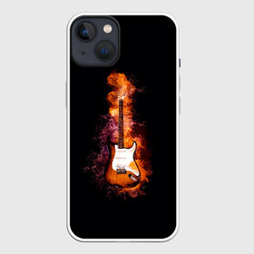 Чехол для iPhone 13 с принтом Огонь музыка ,  |  | black | гитара | гитарист | гитаристу | демон | инструменты | музыка | музыкальные | музыкант | огненный | огонек | огонь | пение | песня | пламя | поп | профессия | рок | рокер | струны | хобби