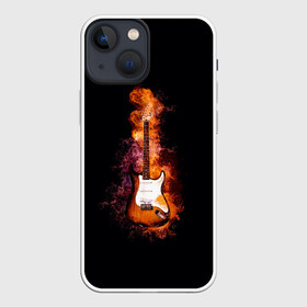 Чехол для iPhone 13 mini с принтом Огонь музыка ,  |  | black | гитара | гитарист | гитаристу | демон | инструменты | музыка | музыкальные | музыкант | огненный | огонек | огонь | пение | песня | пламя | поп | профессия | рок | рокер | струны | хобби