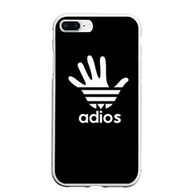 Чехол для iPhone 7Plus/8 Plus матовый Adios: , Силикон | Область печати: задняя сторона чехла, без боковых панелей | Тематика изображения на принте: adidas | adios | адидас | адьос | бренд | ладонь | мем | отпечаток | рука