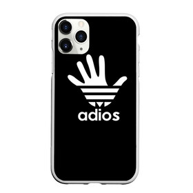 Чехол для iPhone 11 Pro матовый Adios: , Силикон |  | Тематика изображения на принте: adidas | adios | адидас | адьос | бренд | ладонь | мем | отпечаток | рука