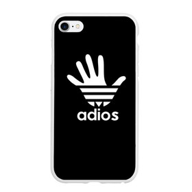 Чехол для iPhone 6Plus/6S Plus матовый Adios: , Силикон |  | Тематика изображения на принте: adidas | adios | адидас | адьос | бренд | ладонь | мем | отпечаток | рука