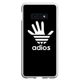Чехол для Samsung S10E Adios: , Силикон | Область печати: задняя сторона чехла, без боковых панелей | Тематика изображения на принте: adidas | adios | адидас | адьос | бренд | ладонь | мем | отпечаток | рука