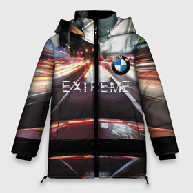 Женская зимняя куртка 3D с принтом BMW Extreme , верх — 100% полиэстер; подкладка — 100% полиэстер; утеплитель — 100% полиэстер | длина ниже бедра, силуэт Оверсайз. Есть воротник-стойка, отстегивающийся капюшон и ветрозащитная планка. 

Боковые карманы с листочкой на кнопках и внутренний карман на молнии | bmw | city | extreme | germany | highway | night | prestige | speed | track | turn | бмв | германия | город | ночь | престиж | скорость | трасса | шоссе | экстрим