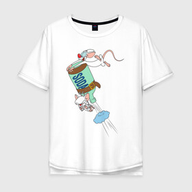 Мужская футболка хлопок Oversize с принтом Брейн и Пинки.Animaniacs , 100% хлопок | свободный крой, круглый ворот, “спинка” длиннее передней части | animaniacs | vdpartat | белая мышь | брейн | гений | глупая мышь | озорные анимашки | пинки