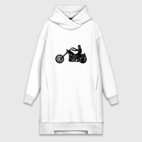 Платье-худи хлопок с принтом Chopper (Z) ,  |  | Тематика изображения на принте: bike | chopper | harley davidson | hdi | hog | moto | motorcycle | байк | мотоцикл | мотоциклист | харли дэвидсон | чоппер