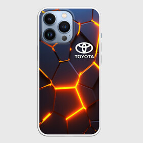 Чехол для iPhone 13 Pro с принтом TOYOTA | ТОЙОТА ,  |  | 3d плиты | abstraction | auto | geometry | hexagon | neon | paints | sport | stripes | texture | toyota | triangle | абстракция | авто | автомобиль | автомобильные | бренд | брызги | брызги красок | геометрия | краски | марка | машины | неон