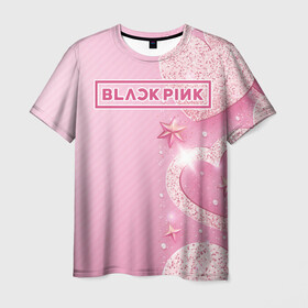 Мужская футболка 3D с принтом BlackPink  , 100% полиэфир | прямой крой, круглый вырез горловины, длина до линии бедер | blackpink | ddu du ddu du | jennie | jisoo | k pop | lisa | rose | блекпинк | дду ду дду ду | дженни | джису | лисы | розэ