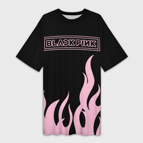 Платье-футболка 3D с принтом BlackPink ,  |  | blackpink | ddu du ddu du | jennie | jisoo | k pop | lisa | rose | блекпинк | дду ду дду ду | дженни | джису | лисы | розэ
