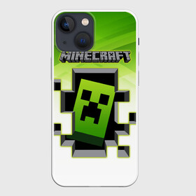 Чехол для iPhone 13 mini с принтом Minecraft ,  |  | funny | mine | minecraft | mods | noob | pro | skins | story | vs | zombie | данженс | инди | конструктор | майнкрафт | моды | нуб | скин | скрипер | шахта