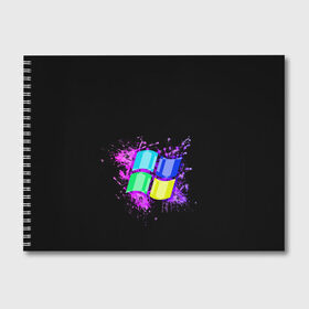Альбом для рисования с принтом Windows ART , 100% бумага
 | матовая бумага, плотность 200 мг. | Тематика изображения на принте: art | microsoft | pc | windows | windows 10 | виндовс | виндоус | шиндовс