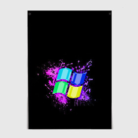 Постер с принтом Windows ART , 100% бумага
 | бумага, плотность 150 мг. Матовая, но за счет высокого коэффициента гладкости имеет небольшой блеск и дает на свету блики, но в отличии от глянцевой бумаги не покрыта лаком | art | microsoft | pc | windows | windows 10 | виндовс | виндоус | шиндовс