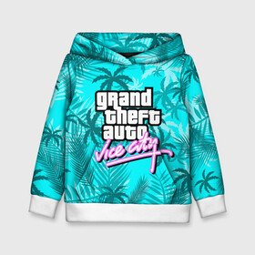 Детская толстовка 3D с принтом GTA VICE CITY , 100% полиэстер | двухслойный капюшон со шнурком для регулировки, мягкие манжеты на рукавах и по низу толстовки, спереди карман-кенгуру с мягким внутренним слоем | grand theft auto | grove street | grove street 4 life | gta | gta 4 | gta 5 | gta sa | gta v | samp | san andreas | грув стрит | игры | самп | сан андреас