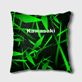 Подушка 3D с принтом Kawasaki , наволочка – 100% полиэстер, наполнитель – холлофайбер (легкий наполнитель, не вызывает аллергию). | состоит из подушки и наволочки. Наволочка на молнии, легко снимается для стирки | kawasaki | moto | дорога | кавасаки | машина | мотокросс | мотоцикл | мотоциклы