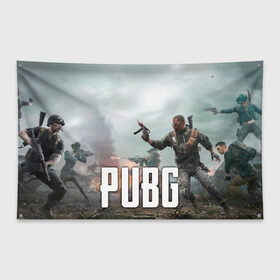 Флаг-баннер с принтом Pubg , 100% полиэстер | размер 67 х 109 см, плотность ткани — 95 г/м2; по краям флага есть четыре люверса для крепления | battleground | game | gamer | playerunknown battleground | pubg | pubg mobile | royal battle | битва | детские | игра | мужские | оружие | пабж