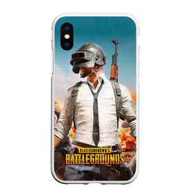 Чехол для iPhone XS Max матовый с принтом PUBG , Силикон | Область печати: задняя сторона чехла, без боковых панелей | battleground | game | gamer | playerunknown battleground | pubg | pubg mobile | royal battle | битва | детские | игра | мужские | оружие | пабж