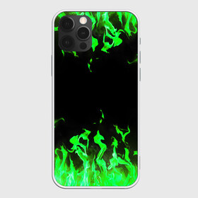 Чехол для iPhone 12 Pro Max с принтом GREEN FIRE ОГОНЬ , Силикон |  | Тематика изображения на принте: abstraction | bright | fire | geometry | hexagon | light | neon | paints | stripes | texture | triangle | абстракция | брызги | геометрия | искры | краски | неон | неоновый | огонь | соты | текстура